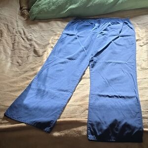 M SB Scrubs Indigo Women's Wide Leg Scrub Pants
